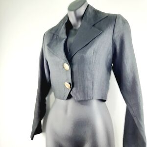 Sophisticated Gray Cropped Jacket